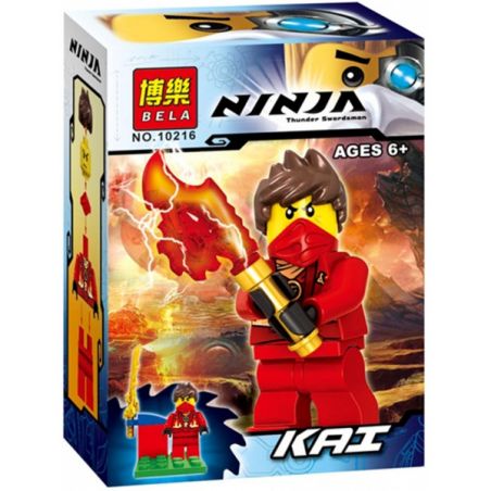 Bela 10216 Lari 10216 non  KAY MINIFIGURES bộ đồ chơi xếp lắp ráp ghép mô hình The  Ninjago Movie KAI-REBOOTED Ninja Lốc Xoáy 12 khối