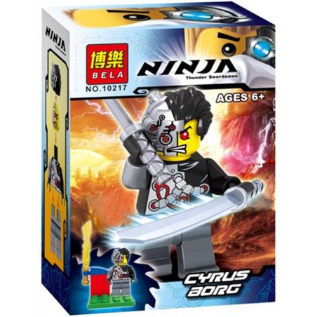 Bela 10217 Lari 10217 non  CYRUS-BORG MINIFIGURES bộ đồ chơi xếp lắp ráp ghép mô hình The  Ninjago Movie CYRUS BORG Ninja Lốc Xoáy 11 khối