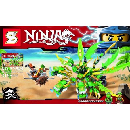 SHENG YUAN SY SY545 non  CON RỒNG BA ĐẦU CỦA LLOYD VỚI NHỮNG TÊN CƯỚP BIỂN BAY bộ đồ chơi xếp lắp ráp ghép mô hình The  Ninjago Movie HYDREIGON Ninja Lốc Xoáy 315 khối