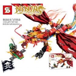 SHENG YUAN SY SY549 non  RỒNG BAY ĐỎ CỦA KAI bộ đồ chơi xếp lắp ráp ghép mô hình The  Ninjago Movie RED DRAGON Ninja Lốc Xoáy 299 khối
