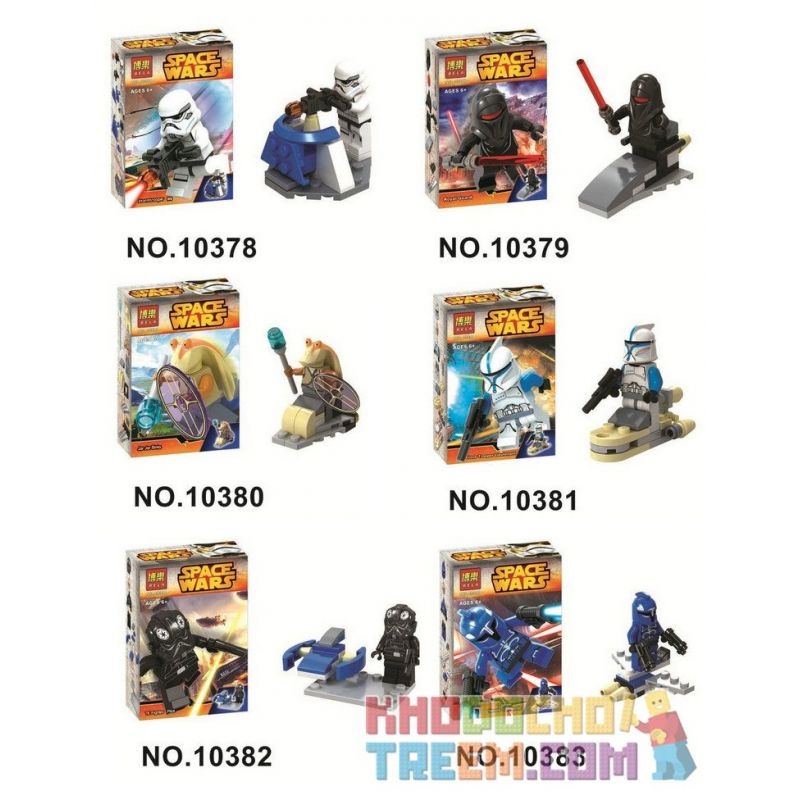 Bela 10378 10379 10380 10381 10382 10383 Lari 10378 10379 10380 10381 10382 10383 non  STAR WARS FORCE AWAKENS 6 NHÂN VẬT NHỎ bộ đồ chơi xếp lắp ráp ghép mô hình Chiến Tranh Giữa Các Vì Sao