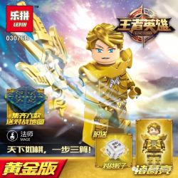 LEPIN 03076A 03076B 03076C 03076D 03076E 03076F non  MINIFIGURES 6 PHIÊN BẢN NÂNG CẤP VÀNG bộ đồ chơi xếp lắp ráp ghép mô hình King Of Glory Hegemony KING HERO Game Liên Quân 200 khối