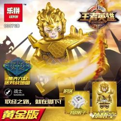 LEPIN 03076A 03076B 03076C 03076D 03076E 03076F non  MINIFIGURES 6 PHIÊN BẢN NÂNG CẤP VÀNG bộ đồ chơi xếp lắp ráp ghép mô hình King Of Glory Hegemony KING HERO Game Liên Quân 200 khối
