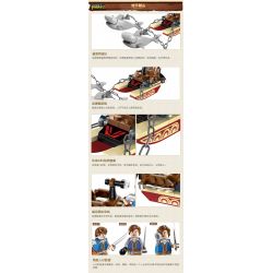 Enlighten 1302 Qman 1302 non  CÁ MẬP ĐẶC NHIỆM bộ đồ chơi xếp lắp ráp ghép mô hình Pirates Of The Caribbean LEGENDARY PIRATES Cướp Biển Vùng Caribe 45 khối