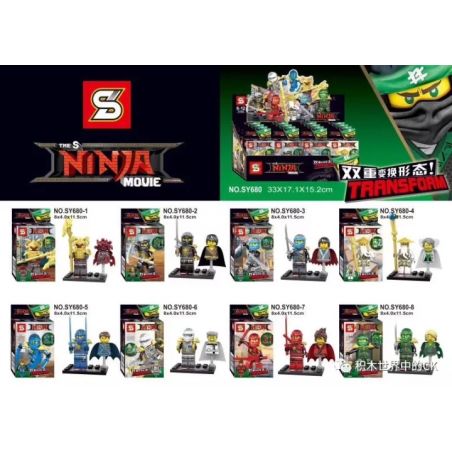 SHENG YUAN SY SY680 non  8 NHÂN VẬT NHỎ bộ đồ chơi xếp lắp ráp ghép mô hình The  Ninjago Movie Ninja Lốc Xoáy