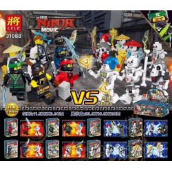 LELE 31088 non  NINJA VS. SKELETON bộ đồ chơi xếp lắp ráp ghép mô hình The  Ninjago Movie THE LELE NINJA MOVIE Ninja Lốc Xoáy