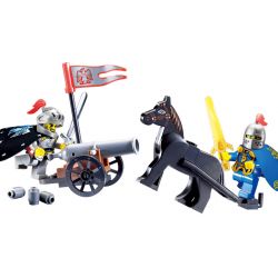 Enlighten 1012 Qman 1012 non  TRANH GIÀNH PHÁO bộ đồ chơi xếp lắp ráp ghép mô hình Medieval Castle CASTLE KNIGHTS FIGHTING Chiến Tranh Trung Cổ 42 khối