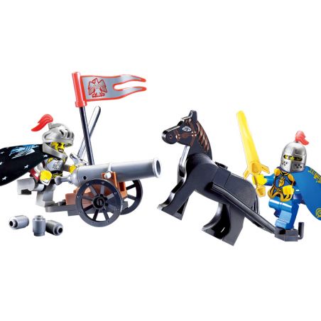 Enlighten 1012 Qman 1012 non  TRANH GIÀNH PHÁO bộ đồ chơi xếp lắp ráp ghép mô hình Medieval Castle CASTLE KNIGHTS FIGHTING Chiến Tranh Trung Cổ 42 khối