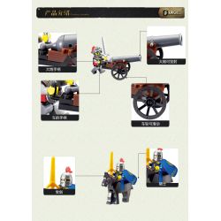 Enlighten 1012 Qman 1012 non  TRANH GIÀNH PHÁO bộ đồ chơi xếp lắp ráp ghép mô hình Medieval Castle CASTLE KNIGHTS FIGHTING Chiến Tranh Trung Cổ 42 khối