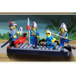 Enlighten 1014 Qman 1014 non  LĨNH VỰC VÕ THUẬT bộ đồ chơi xếp lắp ráp ghép mô hình Medieval Castle CASTLE KNIGHTS ARENA Chiến Tranh Trung Cổ 88 khối