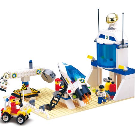 NOT  SPACE SIMULATION STATION 6455 Enlighten 513 Qman 513 xếp lắp ráp ghép mô hình TRẠM MÔ PHỎNG VŨ TRỤ KHÔNG GIAN Town Thị Trấn 245 khối