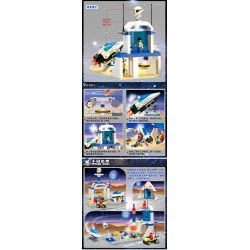 NOT  SPACE SIMULATION STATION 6455 Enlighten 513 Qman 513 xếp lắp ráp ghép mô hình TRẠM MÔ PHỎNG VŨ TRỤ KHÔNG GIAN Town Thị Trấn 245 khối