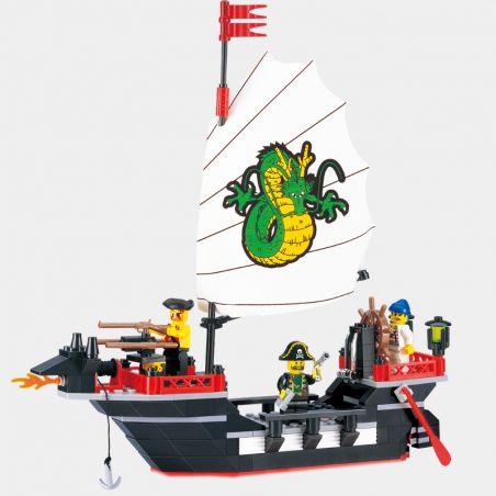 Enlighten 301 Qman 301 non  TÀU CƯỚP BIỂN BARBARA bộ đồ chơi xếp lắp ráp ghép mô hình Pirates Of The Caribbean CORSAIR BARBARA Cướp Biển Vùng Caribe 211 khối