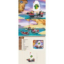 Enlighten 301 Qman 301 non  TÀU CƯỚP BIỂN BARBARA bộ đồ chơi xếp lắp ráp ghép mô hình Pirates Of The Caribbean CORSAIR BARBARA Cướp Biển Vùng Caribe 211 khối