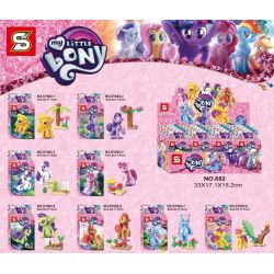 SHENG YUAN SY SY682 non  MY LITTLE PONY 8 MÔ HÌNH bộ đồ chơi xếp lắp ráp ghép mô hình  Các Bạn Gái