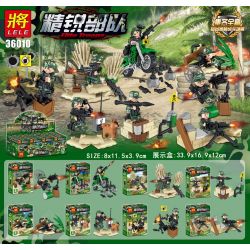LELE 36010 non  ĐỘI QUÂN TINH NHUỆ 8 CẢNH NHỎ bộ đồ chơi xếp lắp ráp ghép mô hình Military Army ELITE TROOPS Quân Sự Bộ Đội