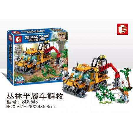 SHENG YUAN SY SD9548 9548 non  GIẢI CỨU NỬA ĐƯỜNG TRONG RỪNG bộ đồ chơi xếp lắp ráp ghép mô hình Rescue Team Đội Cứu Hộ 273 khối