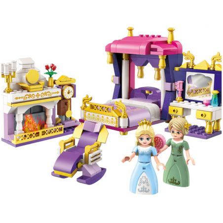 Enlighten 2601 Qman 2601 non  CÂU CHUYỆN TRƯỚC KHI ĐI NGỦ CỦA LEAH bộ đồ chơi xếp lắp ráp ghép mô hình Prinecess Leah PRINECESS LEAH LEAH'S BEDCHAMBER Công Chúa Leah 269 khối