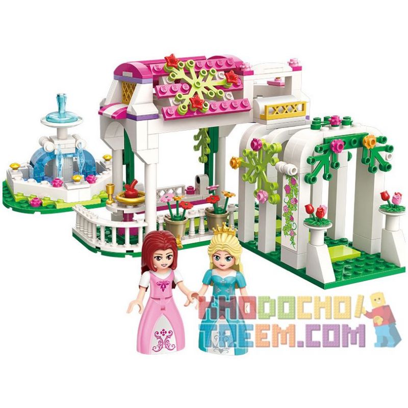 Enlighten 2602 Qman 2602 non  HOA HỒNG MƠ ƯỚC bộ đồ chơi xếp lắp ráp ghép mô hình Prinecess Leah PRINECESS LEAH ROSE CORRIDOR Công Chúa Leah 264 khối
