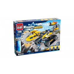 Enlighten 2405 Qman 2405 non  BÁNH XE NỔ bộ đồ chơi xếp lắp ráp ghép mô hình Kyanite Squad KYANITE SQUAD ROCK GRINDER Đội Khai Khoáng 279 khối