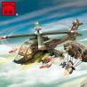 Enlighten 818 Qman 818 non  MÁY BAY TRỰC THĂNG bộ đồ chơi xếp lắp ráp ghép mô hình Military Army COMBATZONES HELICOPTER Quân Sự Bộ Đội 275 khối