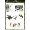 Enlighten 818 Qman 818 non  MÁY BAY TRỰC THĂNG bộ đồ chơi xếp lắp ráp ghép mô hình Military Army COMBATZONES HELICOPTER Quân Sự Bộ Đội 275 khối