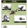 Enlighten 818 Qman 818 non  MÁY BAY TRỰC THĂNG bộ đồ chơi xếp lắp ráp ghép mô hình Military Army COMBATZONES HELICOPTER Quân Sự Bộ Đội 275 khối