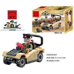 Enlighten 824 Qman 824 non  XE CÁN BỘ bộ đồ chơi xếp lắp ráp ghép mô hình Military Army COMBATZONES OFFICER CAR Quân Sự Bộ Đội 33 khối