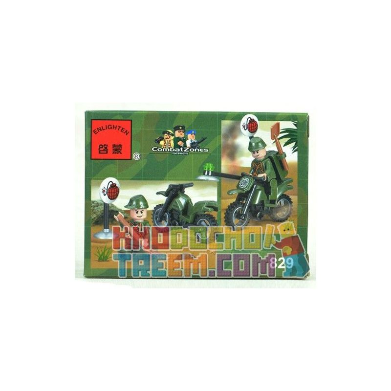 Enlighten 829 Qman 829 non  MÁY DÒ MÌN bộ đồ chơi xếp lắp ráp ghép mô hình Military Army COMBATZONES PARAVANE Quân Sự Bộ Đội 19 khối