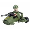 Enlighten 830 Qman 830 non  XE NGỰA bộ đồ chơi xếp lắp ráp ghép mô hình Military Army COMBATZONES SMALL CHARIOT Quân Sự Bộ Đội 28 khối