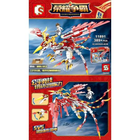 SHENG YUAN SY 11891 non  FENG QIHUANG FENGFENG. bộ đồ chơi xếp lắp ráp ghép mô hình King Of Glory Hegemony Game Liên Quân 389 khối