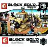SEMBO 11663 non  TUẦN TRA NHÀ HÁT bộ đồ chơi xếp lắp ráp ghép mô hình Black Gold Cuộc Chiến Vàng Đen 169 khối