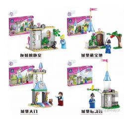 Kazi KY98708 98708 non  CINDERELLA DREAM CASTLE FOUR KẾT HỢP bộ đồ chơi xếp lắp ráp ghép mô hình Disney Princess CINDERELLA'S DREAM WORLD Công Chúa
