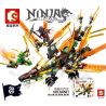 SHENG YUAN SY S8501 8501 non  ĐẤU DÂY TỐI bộ đồ chơi xếp lắp ráp ghép mô hình The  Ninjago Movie NINJA THUNDER SWORDSMAN Ninja Lốc Xoáy 476 khối