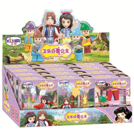 WINNER JEMLOU 5007A 5007B 5007C 5007D 5007E 5007F non  MINIFIGURES 6 MÔ HÌNH bộ đồ chơi xếp lắp ráp ghép mô hình Snow White Princess Nàng Bạch Tuyết 185 khối