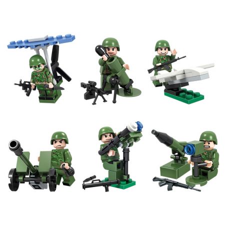 WINNER JEMLOU 8013A 8013B 8013C 8013D 8013E 8013F non  SOLDIER MINIFIGURES 6 MẶT HÀNG bộ đồ chơi xếp lắp ráp ghép mô hình Tank Battle TANKBATTLE Xe Tăng Đối Đầu
