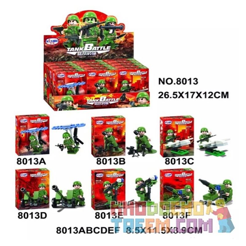 WINNER JEMLOU 8013A 8013B 8013C 8013D 8013E 8013F non  SOLDIER MINIFIGURES 6 MẶT HÀNG bộ đồ chơi xếp lắp ráp ghép mô hình Tank Battle TANKBATTLE Xe Tăng Đối Đầu