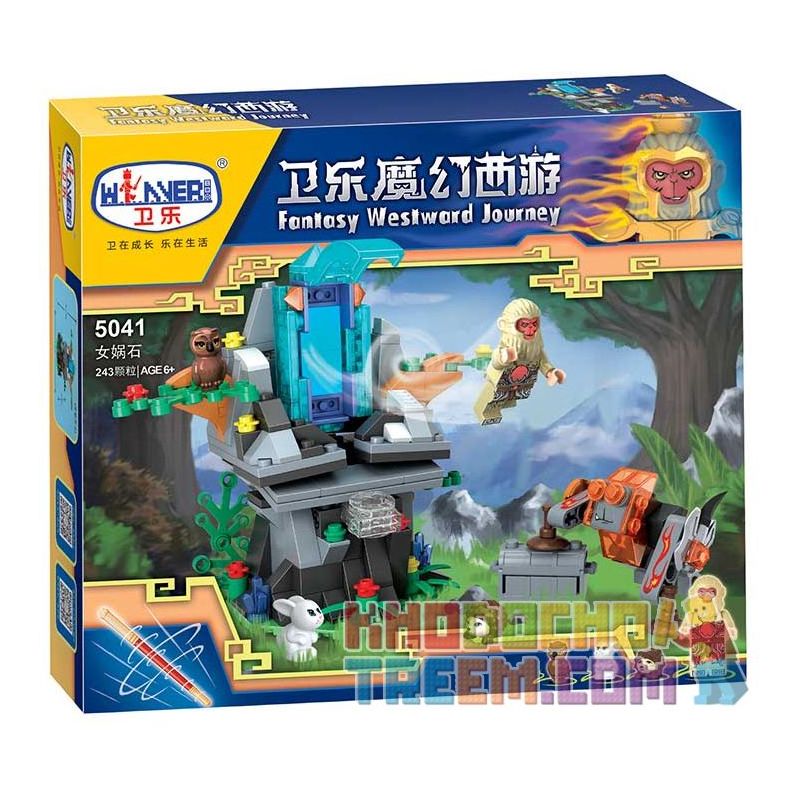 Winner 5041 non  ĐÁ NUWA bộ đồ chơi xếp lắp ráp ghép mô hình Monkie Kid FANTASY WESTWARD JOURNEY THE NUWA ORE Tây Du Ký Tôn Ngộ Không 243 khối