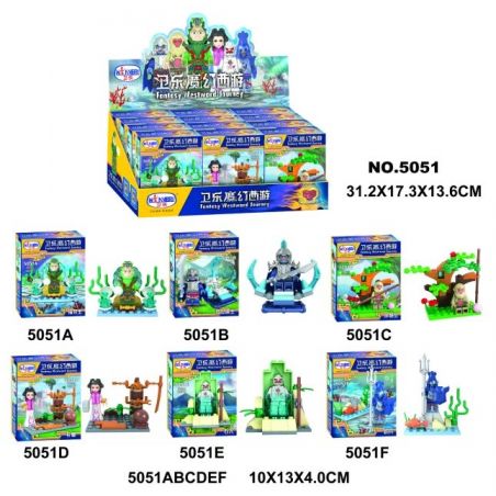 WINNER JEMLOU 5051A 5051B 5051C 5051D 5051E 5051F non  MINIFIGURES 6 MÔ HÌNH bộ đồ chơi xếp lắp ráp ghép mô hình Monkie Kid FANTASY WESTWARD JOURNEY Tây Du Ký Tôn Ngộ Không 188 khối
