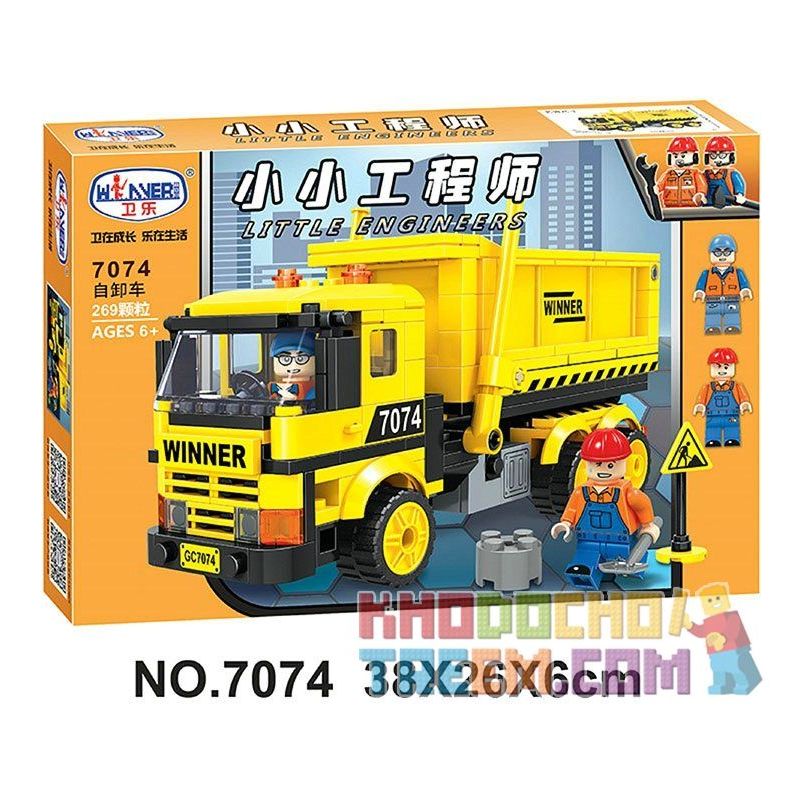 IBLOCK PL-920-105 920-105 PL920-105 Winner 7074 non  XE TẢI TỰ ĐỔ bộ đồ chơi xếp lắp ráp ghép mô hình City LITTLE ENGINEERS Thành Phố 269 khối