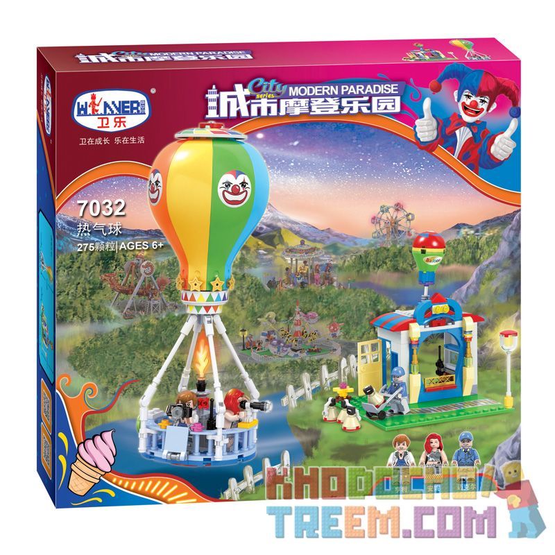 Winner 7032 non  KHINH KHÍ CẦU bộ đồ chơi xếp lắp ráp ghép mô hình City Modern Paradise Thành Phố Thiên Đường Hiện Đại 276 khối