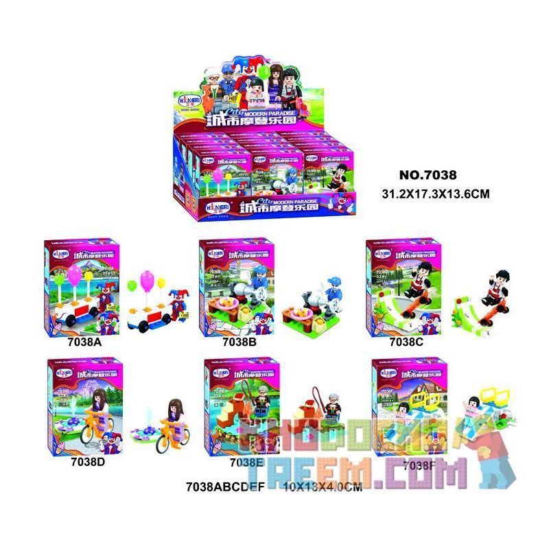 WINNER JEMLOU 7038A 7038B 7038C 7038D 7038E 7038F non  MINIFIGURES 4 KIỂU bộ đồ chơi xếp lắp ráp ghép mô hình City Modern Paradise Thành Phố Thiên Đường Hiện Đại