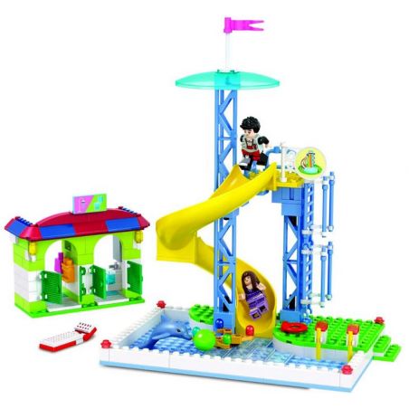 Winner 7042 non  CẦU TRƯỢT XÍCH ĐU bộ đồ chơi xếp lắp ráp ghép mô hình City Modern Paradise Thành Phố Thiên Đường Hiện Đại 228 khối