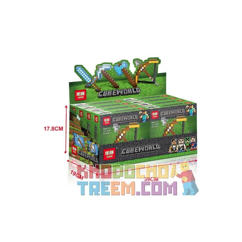 LEPIN 03050A 03050B 03050C 03050D non  VŨ KHÍ ĐỒ CHƠI NGOẠI VI KIẾM KIM CƯƠNG VÀ MŨI TÊN bộ đồ chơi xếp lắp ráp ghép mô hình Minecraft CUBEWORLD Game Xây Dựng