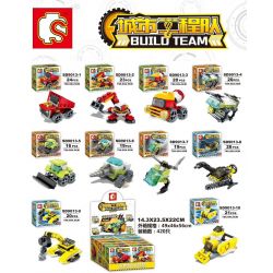 SEMBO SD9013 9013 non  ĐỘI KỸ THUẬT ĐÔ THỊ 10 MÔ HÌNH bộ đồ chơi xếp lắp ráp ghép mô hình Build Team Đội Xây Dựng 208 khối
