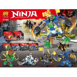 LELE 31104 non  QUÂN ĐOÀN CƠ GIỚI 4 bộ đồ chơi xếp lắp ráp ghép mô hình Super Heroes NICK KNIGHTS MASTERS OF SPINJITZU Siêu Nhân Anh Hùng 283 khối
