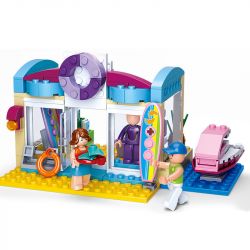 SLUBAN M38-B0603 B0603 0603 M38B0603 38-B0603 non  CỬA HÀNG ĐỒ BƠI bộ đồ chơi xếp lắp ráp ghép mô hình Girl's Dream BEACH SHOP Giấc Mơ Con Gái 180 khối