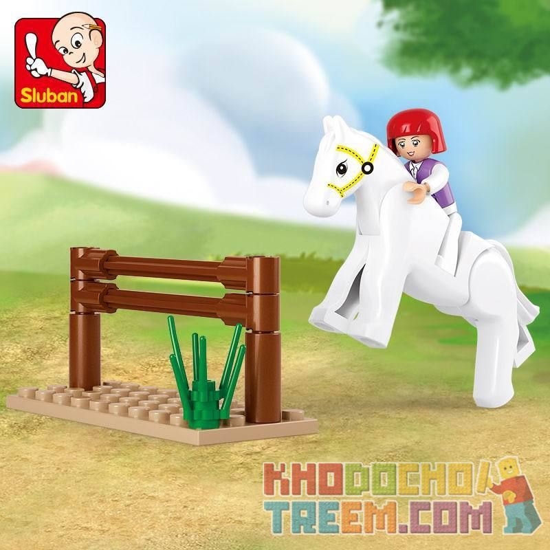 SLUBAN M38-B0517 B0517 0517 M38B0517 38-B0517 non  TẬP CƯỠI NGỰA bộ đồ chơi xếp lắp ráp ghép mô hình Girl's Dream Giấc Mơ Con Gái 20 khối