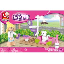 SLUBAN M38-B0515 B0515 0515 M38B0515 38-B0515 non  CHẢI LÔNG CHO THÚ CƯNG bộ đồ chơi xếp lắp ráp ghép mô hình Girl's Dream Giấc Mơ Con Gái 30 khối