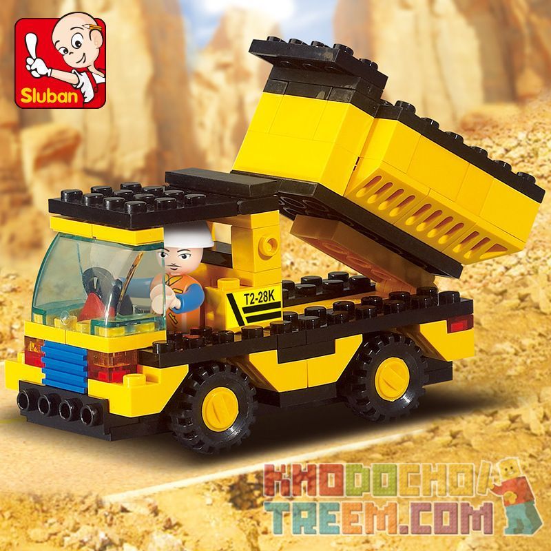 SLUBAN M38-B9500 B9500 9500 M38B9500 38-B9500 non  XE TẢI TỰ ĐỔ bộ đồ chơi xếp lắp ráp ghép mô hình City Thành Phố 93 khối